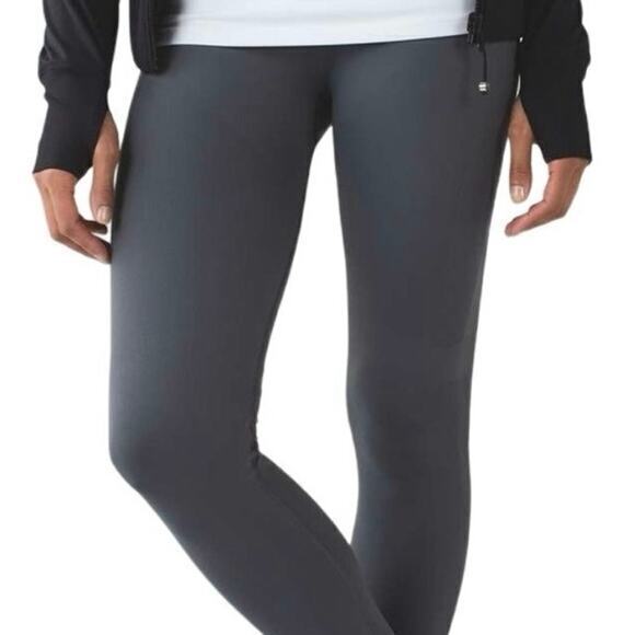 Lululemon Zone In Tight in Dark Slate Cropped Compression Leggings / Yoga Tights - Picture 3 of 10